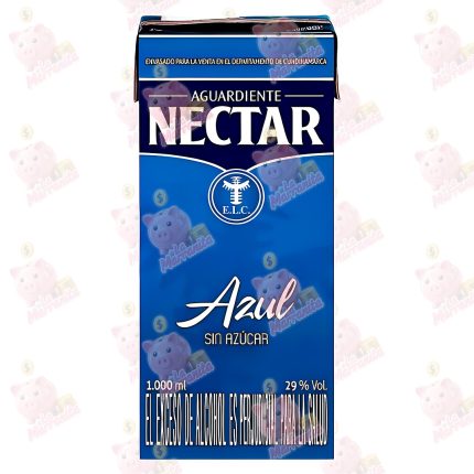 AGUARDIENTE NECTAR AZUL LITRO 1000*12