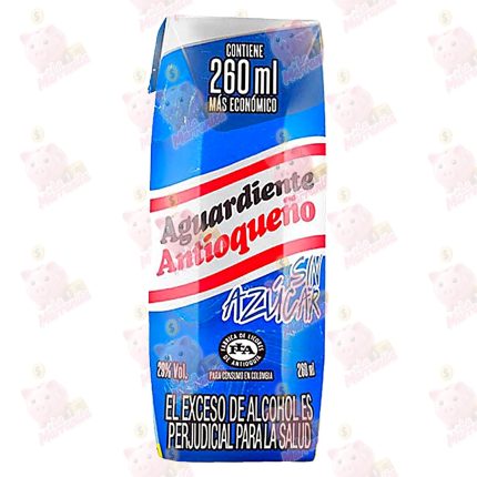 AGUARDIENTE ANTIOQUEÑO AZUL 1/4 250*24
