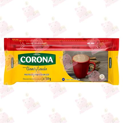 CHOCOLATE EN PASTA CORONA CLAVOS Y CANELA 450GR CJ*50