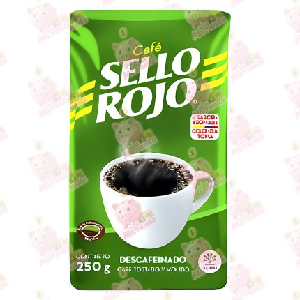 CAFE SELLO ROJO DESCAFEINADO VERDE 250GR CJ*12