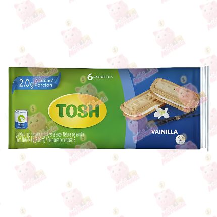 GALLETAS TOSH TIPO SANDWISH VAINILLA*6 148GR CJ*24