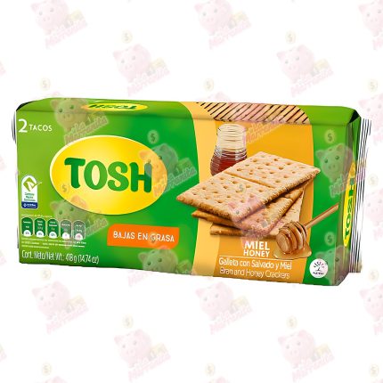 TOSH CRACKERS MIEL 2 TACOS 418GR CJ*24