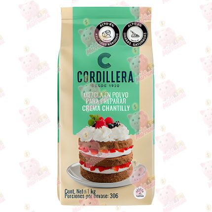 CORDILLERA MEZCLA CREMA CHANTILLY BOLSA 1KG CJ*12