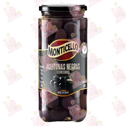 MONTICELLO ACEITUNAS NEGRAS DESHUESADAS 160GR CJ*12