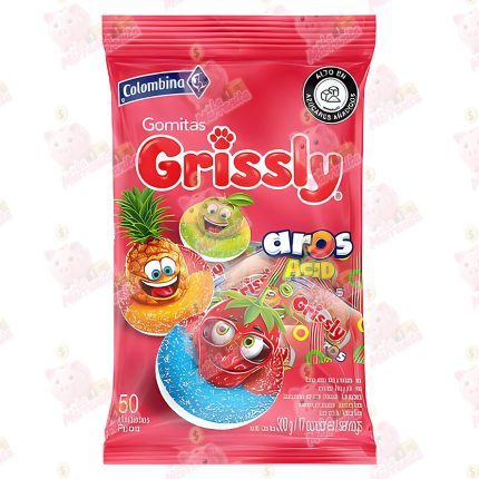 GOMAS GRISSLY AROS ACIDO PAQ*50 270GR CJ*24