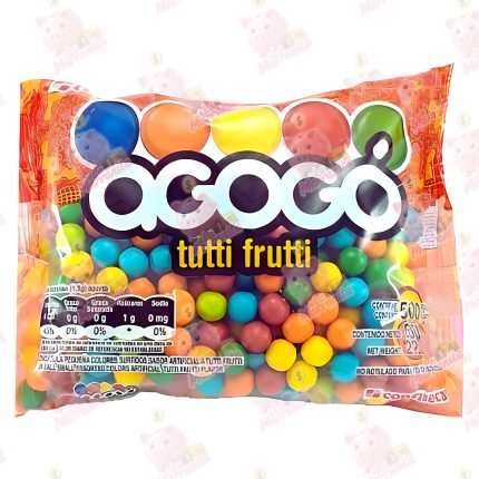 CHICLE AGOGO TUTTI FRUTTI BOLSA*500*18