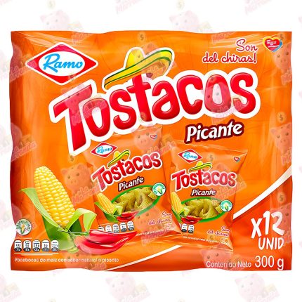 TOSTACOS PICANTE PAQ *12 38GR
