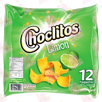 CHOCLITOS LIMON 324GR PAQ*12 CJ*9