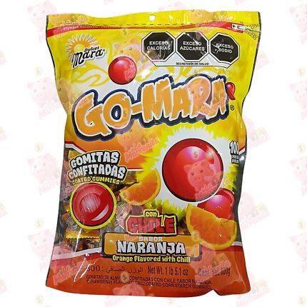 CHICLE GO-MARA NARANJA*100 600GR