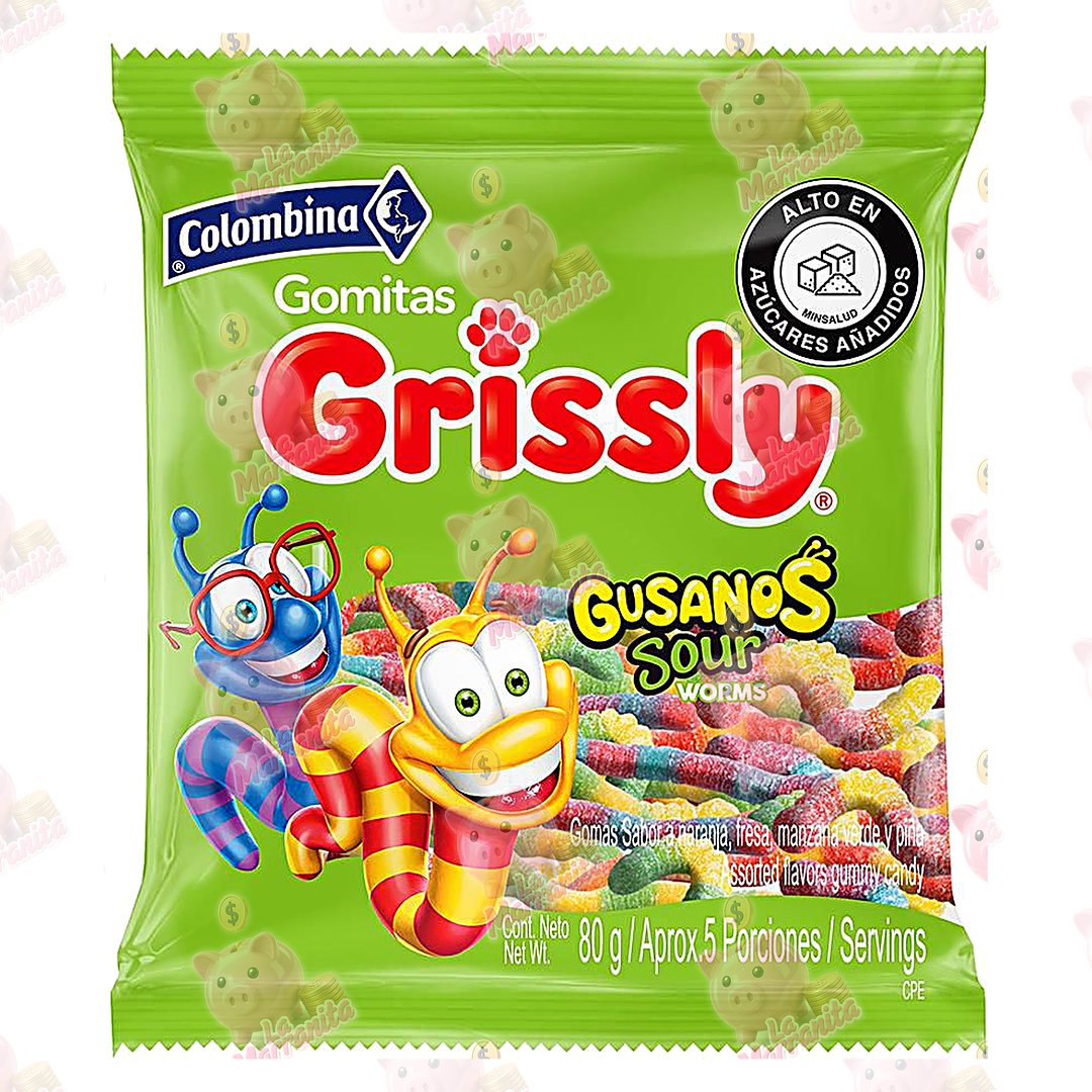 Gomas grissly gusanos acidos 70gr cj24 lamarranita Com Lamarranita Com lamarranita Com gomas grissly gusanos acidos 70gr cj24