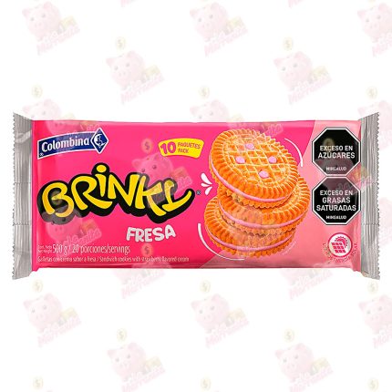 GALLETA BRINKY FRESA*10 500GR CJ*24