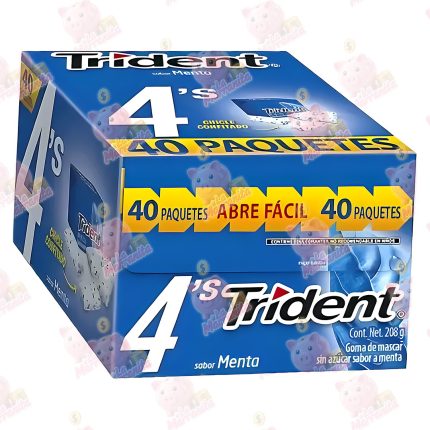 CHICLE TRIDENT*4 ABRE FACIL MENTA CJ*40