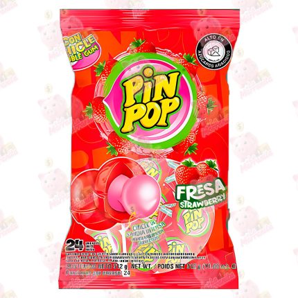 CHUPETA PIN POP FRESA *24 CJ*16