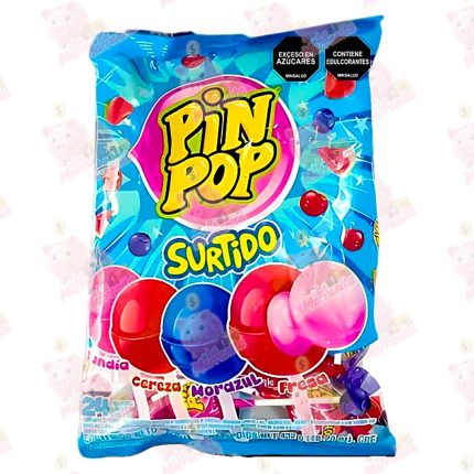 CHUPETA PIN POP SURTIDO (CERE-FRESA-MORAZ) *24UND CJ*16