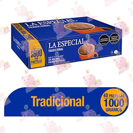 CHOCOLATE LA ESPECIAL COCOA PASTILLADO CJ*10
