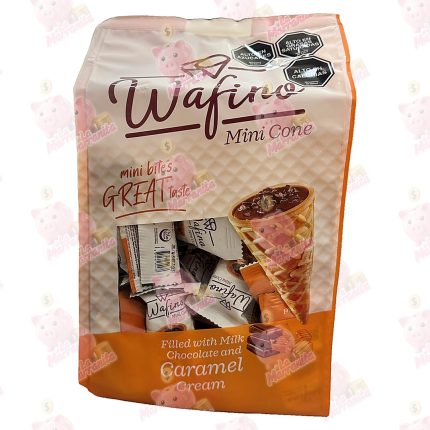 WAFINO MINI CONO CARAMELO *550GR CJ*8