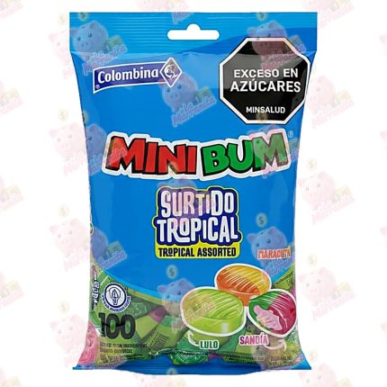 CARAMELO MINIBUM SURTIDO TROPICAL *100 CJ*16